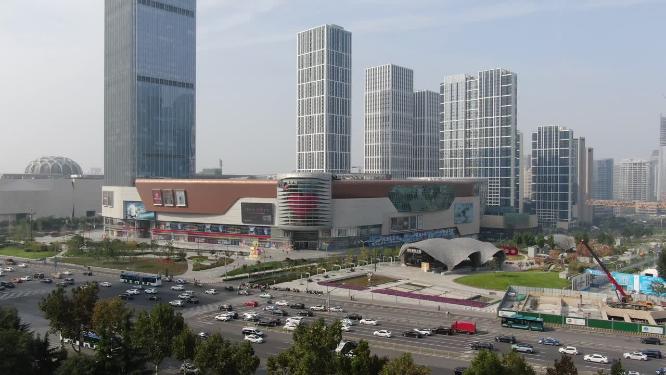 城市航拍山东济南万象城