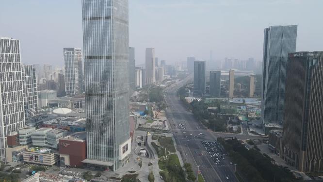 城市航拍山东济南万象城