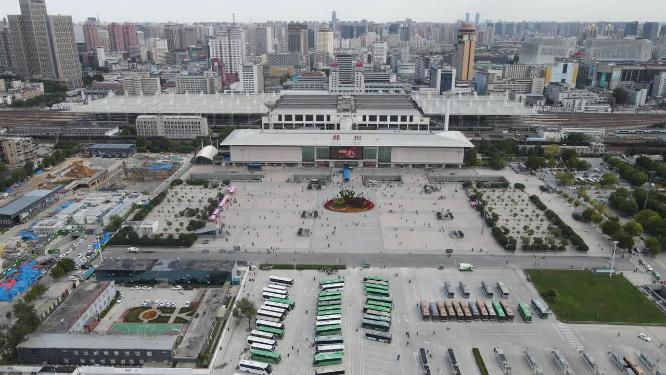 城市航拍河南郑州城市宣传片地标建筑