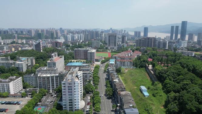 城市航拍湖北宜昌三峡职院