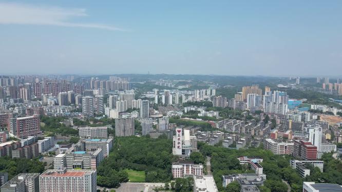 城市航拍湖北宜昌三峡职院