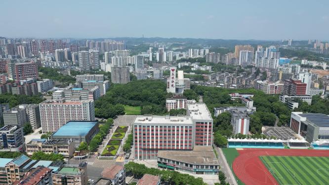 城市航拍湖北宜昌三峡职院