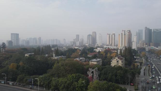 安徽合肥城市建设高楼建筑航拍