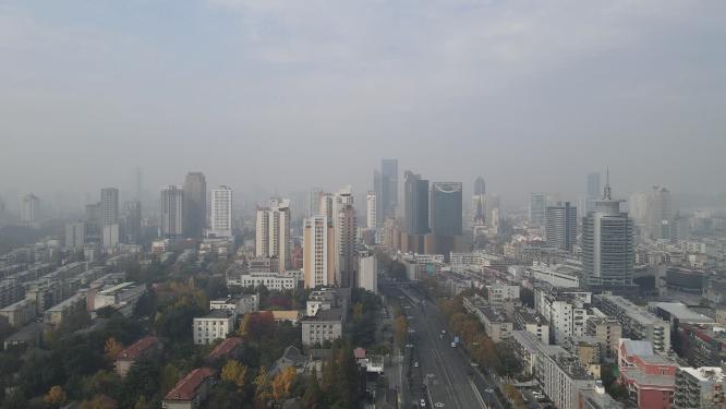 安徽合肥城市建设高楼建筑航拍