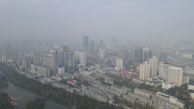安徽合肥城市建设高楼建筑航拍