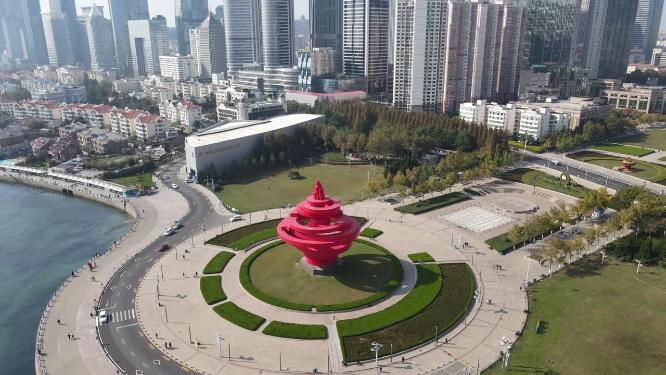 山东青岛五四广场航拍