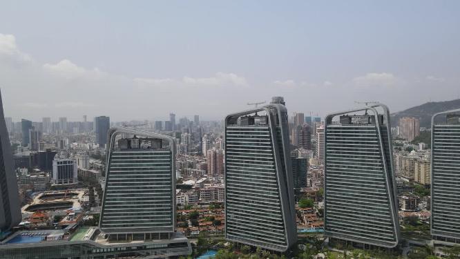 航拍广东珠海城市风光