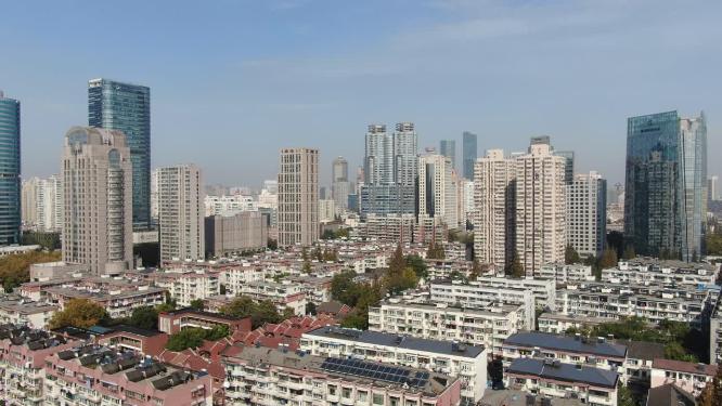 江苏南京城市高楼大厦航拍