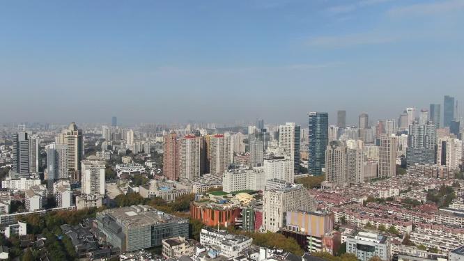 江苏南京城市高楼大厦航拍