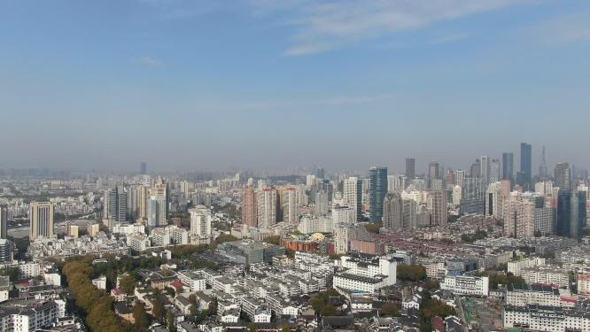 江苏南京城市高楼大厦航拍