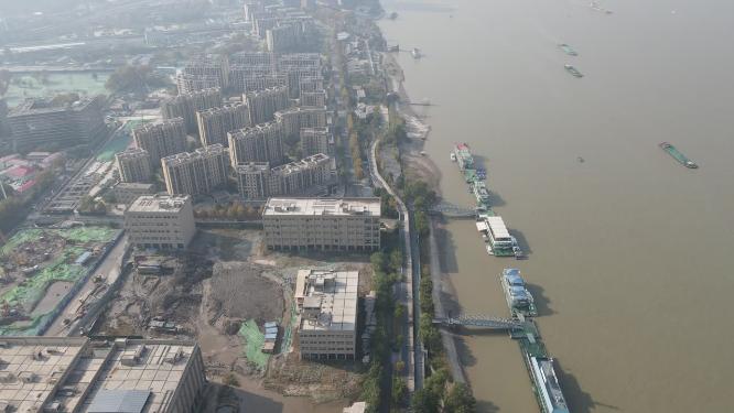 江苏南京长江风光航拍