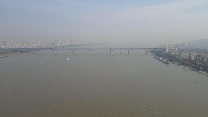 江苏南京长江风光航拍