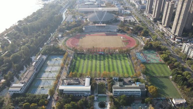 江苏徐州体育中心体育馆航拍