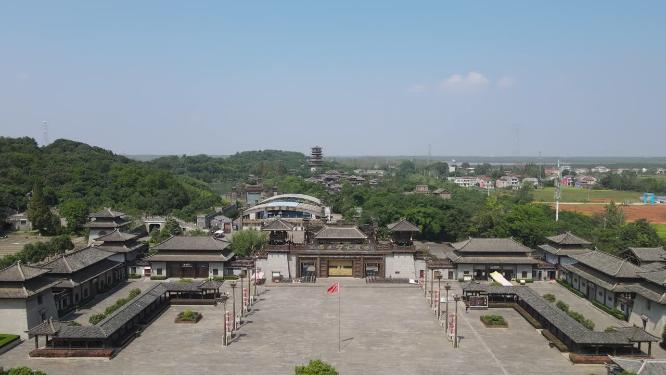 湖北赤壁三国古战场5A景区航拍
