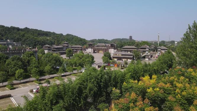 湖北赤壁三国古战场5A景区航拍