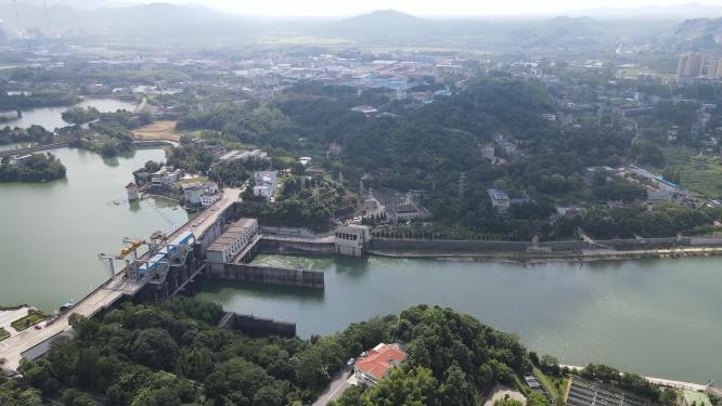 湖北赤壁陆水湖4A景区航拍