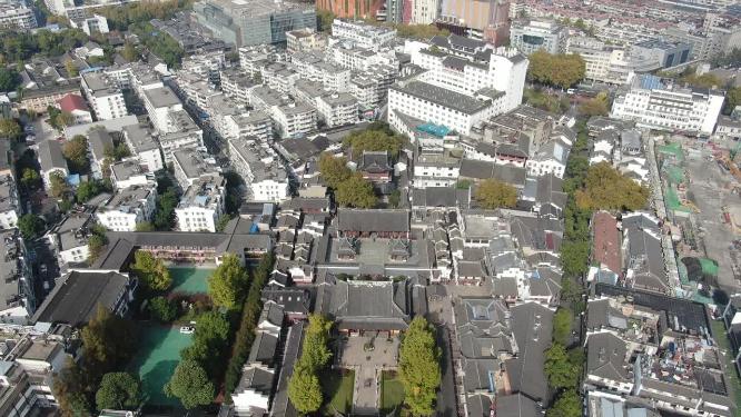 航拍南京秦淮河夫子庙5A景区