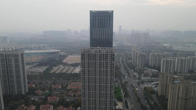 航拍安徽合肥城市建设