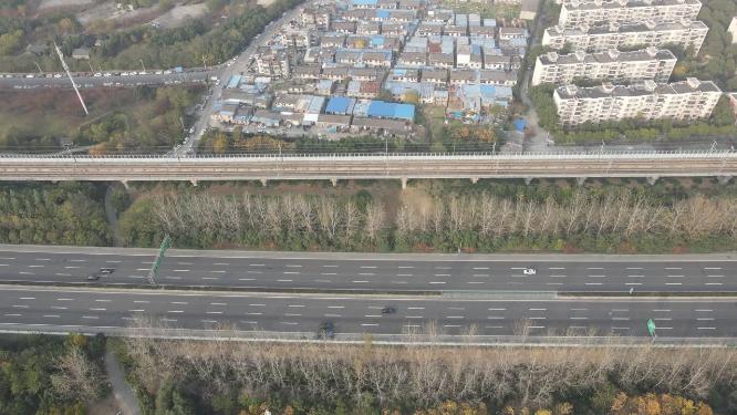 航拍安徽合肥城市轨道交通桥梁
