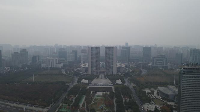 航拍安徽合肥市政府