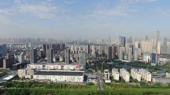 航拍武汉城市宣传片地标建筑