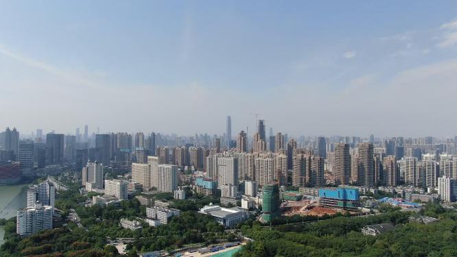 航拍武汉城市宣传片地标建筑