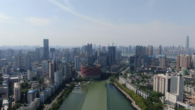 航拍武汉城市宣传片地标建筑