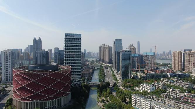 航拍武汉城市宣传片地标建筑