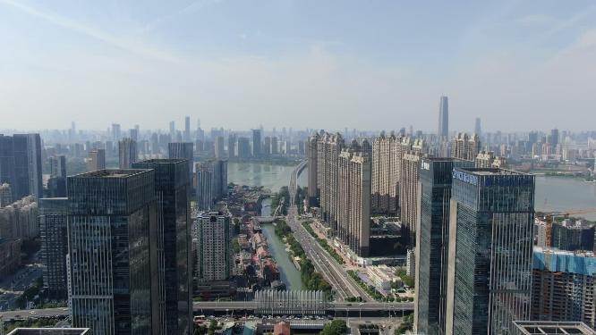 航拍武汉城市宣传片地标建筑