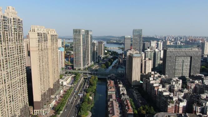 航拍武汉城市宣传片地标建筑