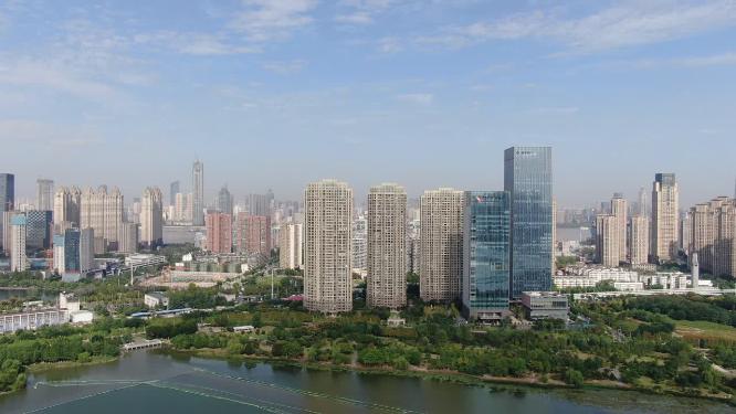 航拍武汉城市宣传片地标建筑