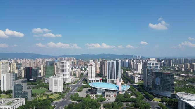 航拍江西吉安市体育馆