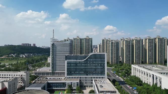 航拍江西吉安市工人文化馆
