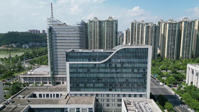 航拍江西吉安市工人文化馆