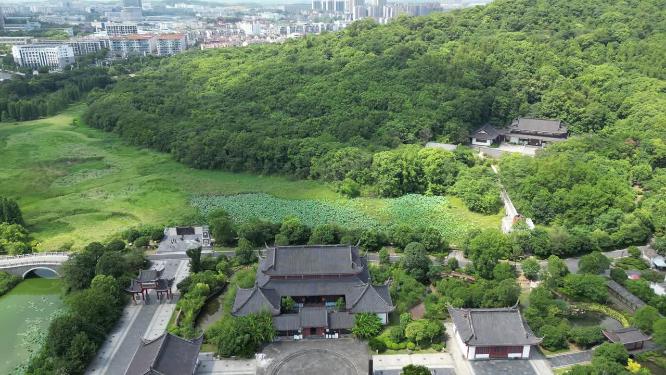 航拍江西吉安庐陵生态文化园4A景区