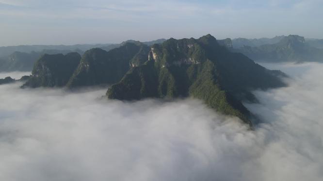 旅游景区湖南湘西德夯大峡谷云海