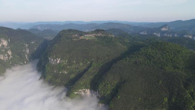 旅游景区湖南湘西德夯大峡谷云海