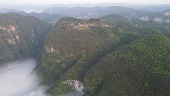 旅游景区湖南湘西德夯大峡谷云海