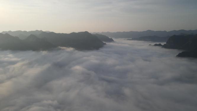 旅游景区湖南湘西德夯大峡谷云海