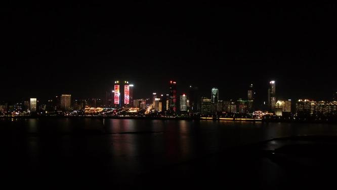 江西南昌城市夜景航拍