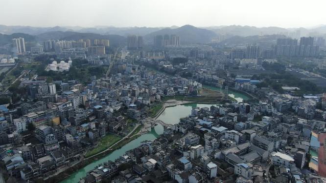 湖南吉首乾州古城4A景区航拍