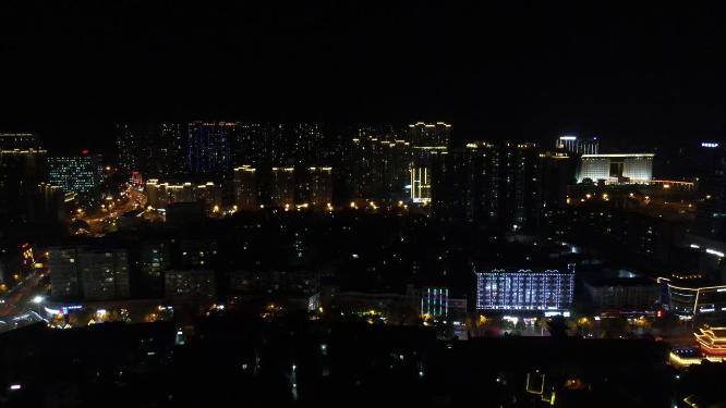 湖南吉首城市夜景航拍