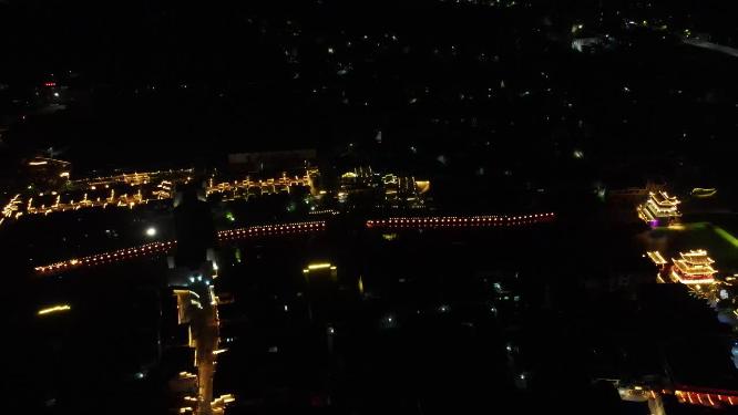 湖南吉首城市夜景航拍