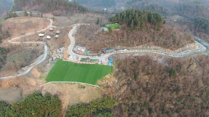 湖南湘西矮寨奇观露营基地航拍