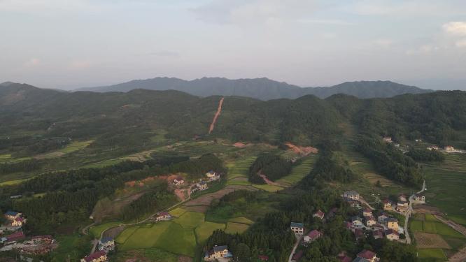 航拍山川丘陵地貌农业种植
