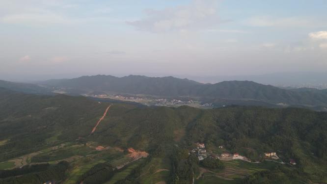 航拍山川丘陵地貌农业种植