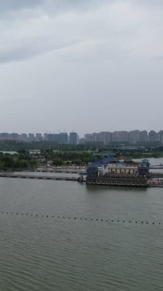 航拍江西九江八里湖婚礼公园4A景区
