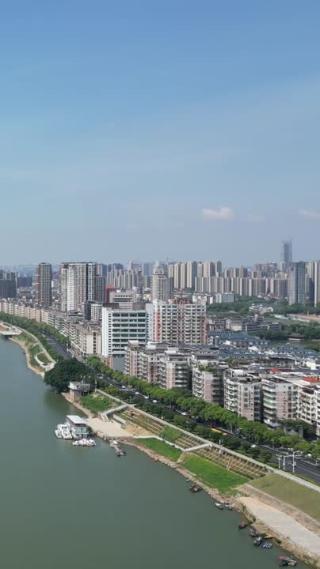 航拍江西吉安赣江
