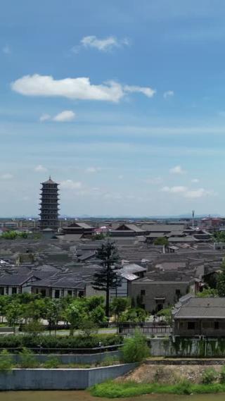 航拍江西抚州文昌里历史文化街区