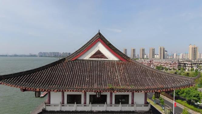 航拍湖南常德司马楼